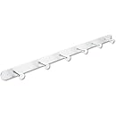 Safco 4202 Nail Head Wall Coat Rack, Six Hooks, Metal, Satin Aluminum, pack of 6