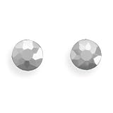 Faceted Tungsten Carbide Post Stud Earrings, 8mm