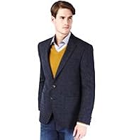 Autograph Pure Wool 2 Button Textured Blazer