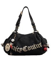 Juicy Couture Strawberry Fields Baby Fluffy Bag Tote Black