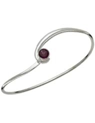 Ed Levin, Gem Elegance Bracelet, Garnet, .925 Sterling Silver & 14K Gold, Sizes S - L