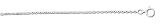 16" Solid Sterling Silver Light Curb Chain