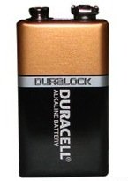 9 Volt Duracell Alkaline Batteries Coppertop 4 Pack MN1604