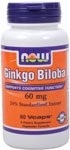 Ginkgo Biloba by NOW Foods - (60mg - 60 Vegetarian Capsules)