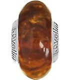 Lovelinks® by Aagaard - Sterling Silver Genuine Amber Gemstone Bead For Charm Bracelets