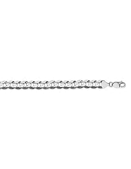 CleverEves 10K White Gold 220 Cuban Curb Chain