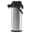 CoffeePro Products - Vacuum Insulated Airpot, w/ Handle, 2.2 Liter, Stainless Steel - Sold as 1 EA - Vacuum-insulated airpot stores and serves hot coffee for hours. Capacity is 2.2 Liter (75 oz.). Airpot features stainless steel construction, locking lid, pump action, carry handle and brew-through steam. Airpot is designed for use with Coffee Pro 2.2 Liter Stainless Steel Commercial Brewer and other airpot brewers.