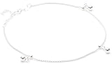 VINANI German 925 Sterling Silver Anklet with three Balls 9