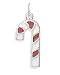 Red and White Enamel Candy Cane Charm