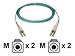 20M Duplex Fiber MMf Lc/lc 50/125 Aqua Lszh Patch Cord 10GB