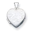 Sterling Silver Love Birds Heart Locket
