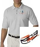 Mens Polo Shirt With Embroidered Image Of Canoe Mens Polo Shirt With Embroidered Image Of Canoe