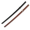 1 Black and 1 Natural Wooden Bokens set of 2 Training Swords
