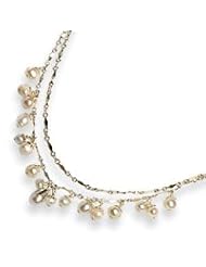Sterling Silver White Freshwater Cultured Pearl Necklace - QH1854-16"