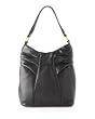BODHI Black Pleated Hobo Shoulder Bag