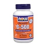 C-500 CHEW ORANGE - 100 TABS., (Now Food)