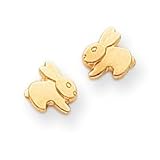 14k Bunny Childrens Earrings