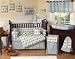 Brown and Blue Argyle Baby Bedding 9pc Crib Set