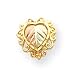 10k Tri-color Black Hills Gold Heart Earrings