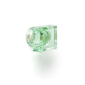 Diamond Square Green Glass Drawer Knob