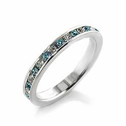Jewelry - Sterling Silver Aquamarine Swarovski Ring