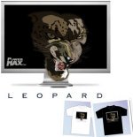 T-Shirt: Leopard White XXL