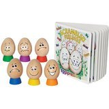 Hape - Early Explorer - Eggspressions Wooden Figure Set with Book