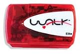 Elite Pedometer, red - Walk4life 5 function (step counter, activity time, battery conservation mode, caloric burn counter, clock)