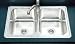 Houzer Premiere Gourmet Series PGD33221 33 Top Mount 50/50 Double Bowl Stainless Steel Sink with 18-Gauge, 9 Depth and StoneGuard Undercoating
