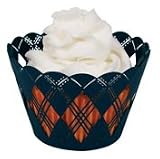 Argyle Laser-Cut Cupcake Wrappers 12 Count Argyle Laser-Cut Cupcake Wrappers 12 Count