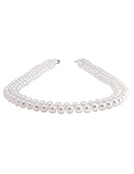 Freshwater Pearl Double Strand Necklace 7-8mm with a 925 Sterling Silver Clasp