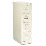 Hon 210 Series Four-Drawer, Full-Suspension File, Letter, 28-1/2" Deep, Putty