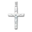 24in Rhodium-plated Medium Crucifix