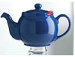 blue 4-cup teapot with filter - new