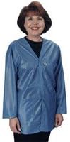 Tech Wear Medium Blue V-Neck ESD / Anti-Static Jacket - VOJ-23-M [PRICE is per EACH]