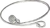 Armlet Bracelet Womens Sterling Silver Hand Engraved Antique Reproduction Indian Style 34 gms. 4 "