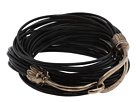 Chan Luu Leather Double Cuff with Clasp Bracelet