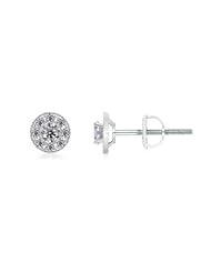 0.5 ct Solitaire Diamond Stud Earrings in Platinum