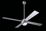 Modern Fan BAL-BA 52 Ball Contemporary Energy Star DAMP Outdoor Brushed Aluminum Ceiling Fan
