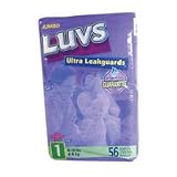 Luvs Ultra Leakguards Diapers, with Barney Size 6, Jumbo Pack 41938 - 26 diapers / pack, 4packs