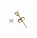 Sterling Silver Gold Plated Stud Earrings - Round Stamping - 3 mm