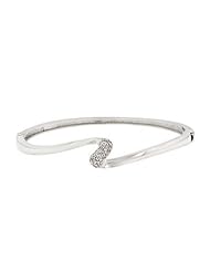 Delicate CZ Wave Bangle Bracelet