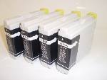 4 black Brother Compatible Ink cartridges by 