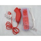 Red Nunchuck and Remote Controller Set for Nintendo Wii