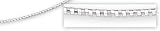 14K white Gold Mirror Spring Chain Necklace, 1.3mm wide
