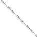 14k White Gold 1mm Singapore Chain Necklace - 30 Inch - Spring Ring