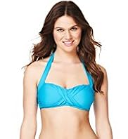 Halterneck Cross Front Padded Bikini Top