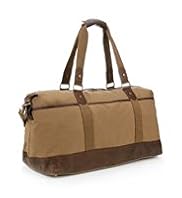 Cotton Rich Detachable Strap Waxed Holdall