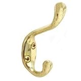 Heavy Duty Coat & Hat Hook, Brass