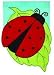 Applique Ladybug Leaf Sculpted Large Flag Applique Ladybug Leaf Sculpted Large Flag